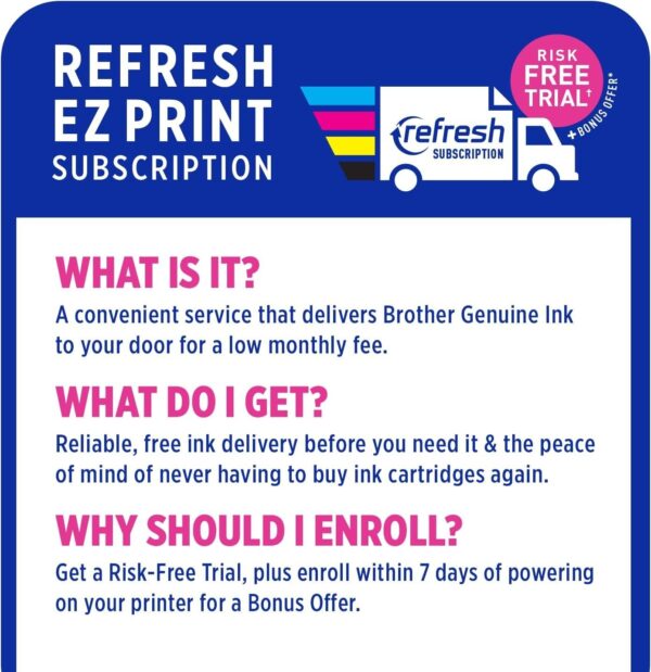 Brother MFC-J1010DW Wireless Color Inkjet All-in-One Printer with Mobile Device and Duplex Printing, Refresh Subscription and Amazon Dash Replenishment Ready - Image 5