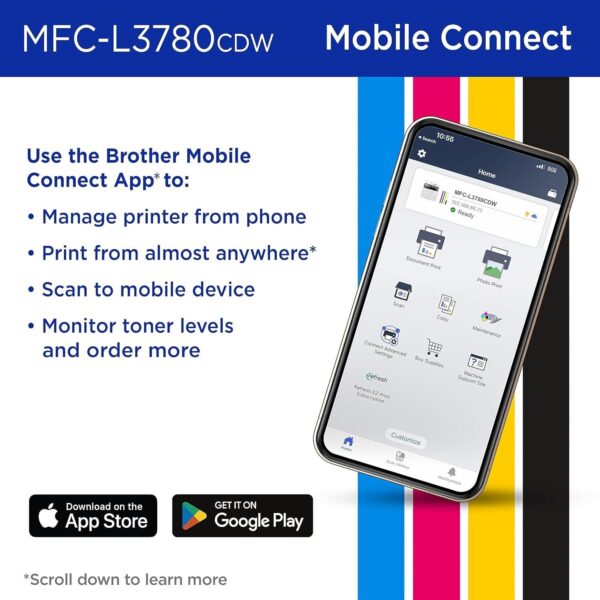 Brother HL-L3220CDW Wireless Compact Digital Color Printer with Laser Quality Output, Duplex and Mobile Device Printing | Includes 4 Month Refresh Subscription Trial¹, Amazon Dash Replenishment Ready - Image 5