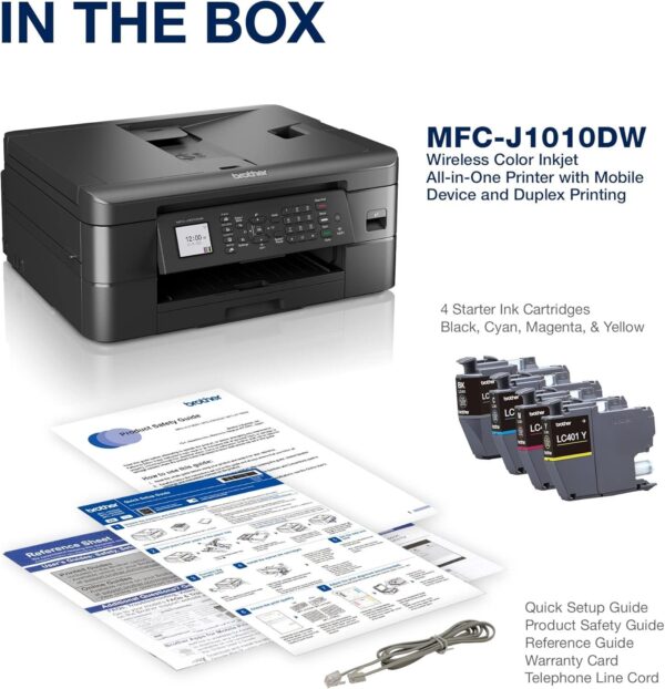 Brother MFC-J1010DW Wireless Color Inkjet All-in-One Printer with Mobile Device and Duplex Printing, Refresh Subscription and Amazon Dash Replenishment Ready - Image 3