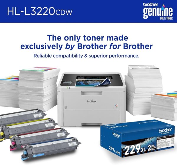 Brother HL-L3220CDW Wireless Compact Digital Color Printer with Laser Quality Output, Duplex and Mobile Device Printing | Includes 4 Month Refresh Subscription Trial¹, Amazon Dash Replenishment Ready - Image 4